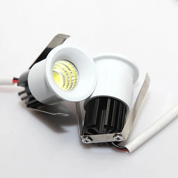 Mini led kabinetas, šviesos, 3W mini COB (Chip led downlight AC85-265V led lempos, šviesa apima led driver nemokamas pristatymas