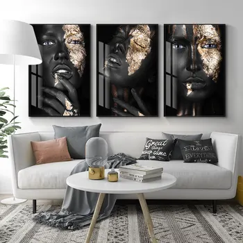 Afrikos Moteris Seksuali Juoda Tamsiai Nuluptas Portretas, Drobė, Tapyba ant Sienų, Menas, Plakatų ir Spausdinti Nuotraukas Kambarį Cuadros