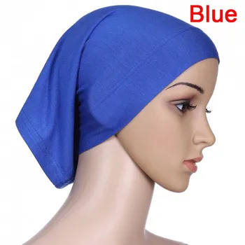 30x24cm 9 Spalvos Elastinės Reguliuojamos Musulmonų Islamo Arabijos Hijab Vamzdis Šydas, Chalatas, Abaja Vidinis Kepurės Skrybėlės Modalinis Ruožas