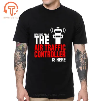 Nebijok Oro Eismo Kontrolierius Yra Čia Marškinėliai Naujovė Juokinga T-shirt naujas Mens Drabužių trumpomis Rankovėmis Camisetas Viršūnes Tees