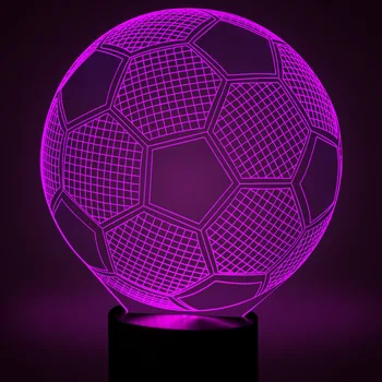 AOKELI 7 Spalvų Keitimas Naktį LED Šviesos Namų Puošybai Futbolo Formos Lempa USB Įkrovimo Gimtadienio Dovana Šviesos -TN