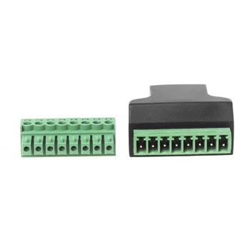 1pcs Ethernet RJ45 Female užsukti Terminalo 8 Pin VAIZDO Skaitmeninis DVR Adapteris Jungtis, keitiklis