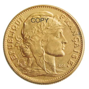 Prancūzija 1914 10 Frankų Gaidys Auksą, Sidabrą, Kopijuoti Dekoratyvinis Monetos