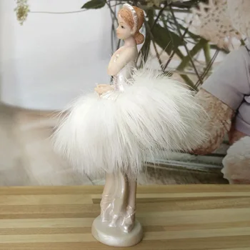 1pc Europos stiliaus Naujas angel doll amatų Baleto mergaičių Namų Apdailos Dervos statula Dovana Draugams /-savarankiškai