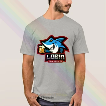 Naujausias 2020 metų Vasaros Ryklys Alaus Prisijungimo Žaidimų Logotipas Medvilnė Crewneck Populiarus Marškinėliai Pateikti Homme Viršūnes Tees S-4XL