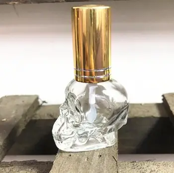 Naujos Rūšies 5ml kaukolė butelis Papildymo Stiklo Purškimo Daugkartiniai Kvepalų Butelių Stiklo Automizer Tuščias Kosmetikos Konteinerių Kelionės