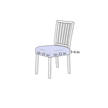Aksomo Kėdės Sėdynės Apima Nuimamas Plaunamas Anti-Dulkių Ruožas Spandex Valgomasis Minkštų Kėdžių Sėdynių Užvalkalai