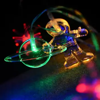 10/20 LED Astronautas Raketų Kosmosas String Šviesa Šilta/Spalvinga Vandeniui Dekoratyvinis LED Kūdikių Kambarys Gimtadienio Šventės Parduotuvė