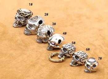 925 sidabro ornamentu priedai Tailando sidabro atkurti senovės būdų, kaip asmenybės kaukolė tee beadle vertus string pakabinti lašas