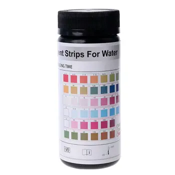 100strips Vandens Testas Knygoje 6in1 pH šarmingumas Nitritų Chloro Kietumas Analizatorius