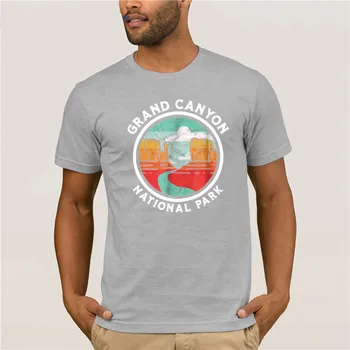 Medvilnės prekės vyrų marškinėliai Grand Canyon Derliaus Antspaudas Suvenyrų Grafinis Trumpas rankovės mados vasaros Marškinėliai