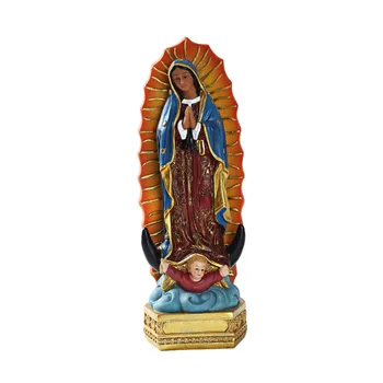 Religinių Mergelės Marijos Statulos Europos Kolekcines Ekranas Papuošalai Krikščionių Namų Dekoro Meksikos Darbalaukio Dervos Statulėlės Vestuvių