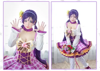 LoveLive! Tojo Nozomi Puokštė Gėlių Pažadinti Cosplay Kostiumų Lolita Dress Helovinas Šalis Kostiumai Moterims Anime Kostiumais