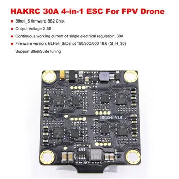 30A 4-IN-1 BLHELI_S ESC Mini F3 F4 Skrydžio duomenų Valdytojas Valdybos įmontuotas Barometras OSD 20x20mm Brushless Paramos 4S, Skirtas FPV Drone