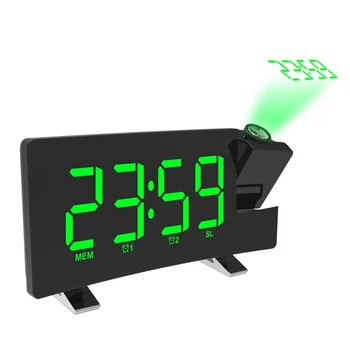 FM76-108 Juostoje, Radijo Laikrodis Digital 8 Colių LED Projektorius Projekcija Atidėti, Radijo Žadintuvas, Laikmatis, Apšvietimas Garsiakalbiai Namuose