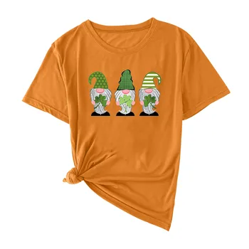 25# patriko Dieną Moteris Tshirts trumpomis Rankovėmis Atspausdintas O-kaklo T-shirt Negabaritinių Moterų Drabužių Viršūnes Tee Prarasti Рубашка T-shirt