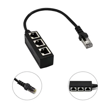 RJ45 Y Adapteris, Splitter 1 iki 3 Port Ethernet Switch Kabelis CAT 5/CAT 6 LAN Ethernet Lizdą LHB99