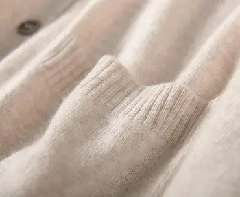 Mados cashmere cardigan megztinis moterims topai drabužius 2020 m. rudens žiemos korėjos megzti megztinis traukti femme hiver ilgas megztinis