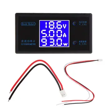 DC 0-50V 5A 250W Voltmeter Ammeter Wattmeter LCD Įtampos Amp Galios Matuoklis 62KD