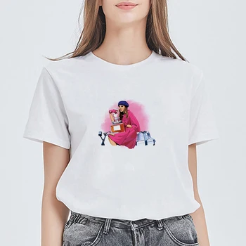 Vasarą Geriausia Pardavimo Mados Kavos pasaulyje Spausdinimo T Marškinėliai Moterims Hipster Derliaus Prarasti Mielas Kpop Plius Dydžio Marškinėliai, Femme