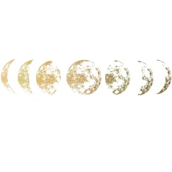 Kūrybos Mėnulio fazės 3D Sienų Lipduko Namų kambarį sieną dekoruoti Freskomis Meno Lipdukus fone, dekoro Moon star lipdukai