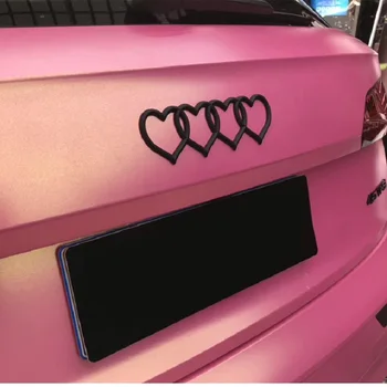Meilė Širdies Logotipą, Galiniai Kamieno Ženklelis Emblema Lipdukas Lipdukas Pakeitimo Audi Automobilių Logotipo Lipdukas Automobilių Uodega Etiketės Transporto priemonės R30
