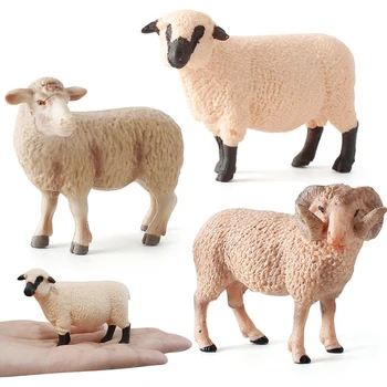 Modeliavimo PVC Avių Gyvūnų Modelio Kietojo Gyvūnų Modelio, Apdailos Rinkinys