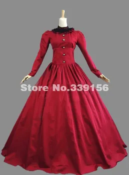 Karšto Pardavimo Raudona Viktorijos Gothic Lolita Dress Keltas Kamuolys Suknelė Reenactment Steampunk Drabužių, Kostiumų