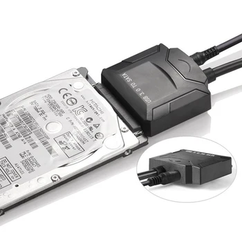 USB 3.0 prie SATA Maitinimo Adapteris 3,5 Colių HDD 2,5 Colio SSD Kietąjį Diską su 12V 2A AC DC Maitinimo Adapteris