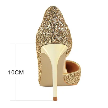 BIGTREE batai Nauji Moterys Siurbliai Seksualių aukštakulnių Aukso kitten heels Skiedra Vestuvių Batai Ponios Batai Balti Moterų Batai stiletto