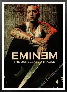 Eminem plakatai,8 mylia, plakatas,Hip-Hop reperis, Dainininkas Eminemas plakatas kraft popieriaus, dekoratyvinės sienų lipduko