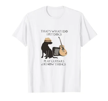 Thats, Ką Aš Galiu Naminių Šunų Žaisti Gitaros Mėgėjas Baltųjų Vyrų Ir Moterų Marškinėliai