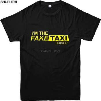 Faketaxi T-Shirt aš Netikrą Taksi Vairuotojas Įkvėpė Dizaino T-Shirt Homme Medvilnės, trumpomis Rankovėmis Vasarą T-Shirt sbz1351