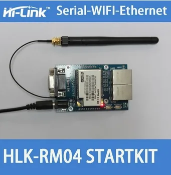 RT5350 Serijos Uart prie wifi, dual ethernet dual RS232 RS485 pramonės bevielio ryšio modulis su išorinės antenos Pradėti rinkinys HLK-RM04