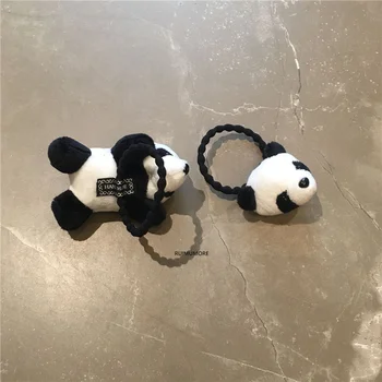 2Shapes, Panda Pliušinis vaiko Dovana, Plaukų Žaislas - Dydis 4CM Ir 9CM Įdaryti Lėlės