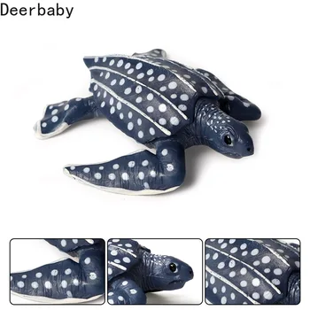 Kietojo modeliavimas jūrų gyvūnų modelio, mini leatherback jūros vėžlių modelio vaikų žaislas papuošalai