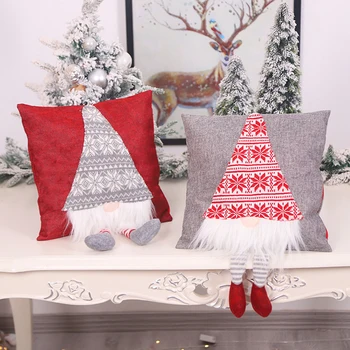Kalėdų Pagalvėlė Padengti Raudonos spalvos Užvalkalas Sofos Pagalvėlių Pagalvių užvalkalai Sėdynės pagalvę padengti Kalėdinė Dekoracija Namų dekoro