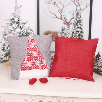 Kalėdų Pagalvėlė Padengti Raudonos spalvos Užvalkalas Sofos Pagalvėlių Pagalvių užvalkalai Sėdynės pagalvę padengti Kalėdinė Dekoracija Namų dekoro