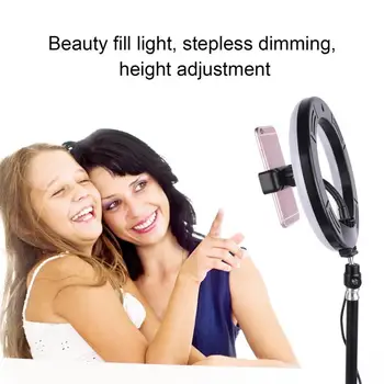 Profesinės Phtography Pritemdomi LED Light Studio Kameros Žiedas Šviesos Nuotrauka Telefonas, Vaizdo Lempa Selfie Mount