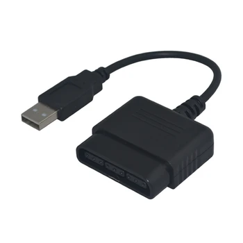 50PCS Už PS2 Į PS3/PC USB Adapteris keitiklis linija yra 0,2 m ilgio ir juoda