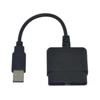 50PCS Už PS2 Į PS3/PC USB Adapteris keitiklis linija yra 0,2 m ilgio ir juoda