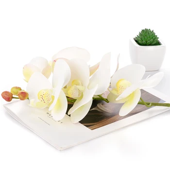 Modeliavimas 3D 6 Vadovai Dirbtinis Phalaenopsis Gėlių Šilko Drugelių Orchidėja, Filialas, Dirbtinės Gėlės, Vestuvių Kiemą, Kambarį, d