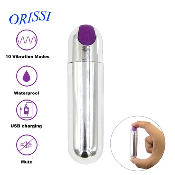 ORISSI Įkrovimo 10 Dažnį, Stiprus, atsparus Vandeniui Rami Clit Bullet Vibe Vibratoriai Massager Erotinis Sekso Žaislai Moterims