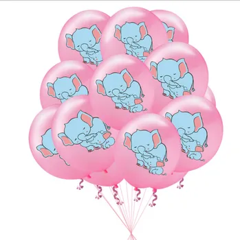 23pcs/set Blue Rožinis Dramblys Latekso Balionų Šalis Reklama Baby Shower Berniukų, Mergaičių Atostogų Apdailos Gimtadienio Prekių Globos