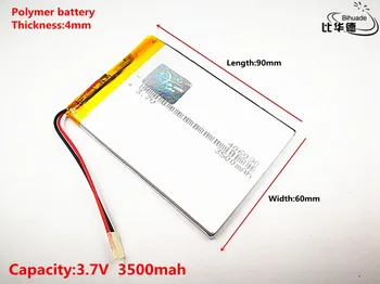 Litro energijos baterija Gera Qulity 3.7 V,3500mAH 406090 Polimeras ličio jonų / Li-ion baterija tablet pc BANKAS,GPS,mp3,mp4
