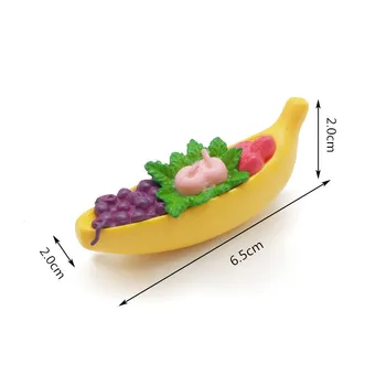 Bananų Vaisių Miniatura Lėlės Sodas, Namų Apdaila Mini Žaislas Miniatiūriniai Pvc Amatų Papuošalai 