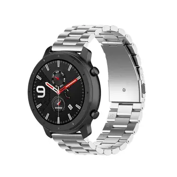 Plieno Diržas Trys Karoliukai Plieno Diržas Xiaomi Huami Amazfit VTR 47mm Tempas Stratos Smart Watch Priedai 22mm Sporto Dirželis Žiūrėti