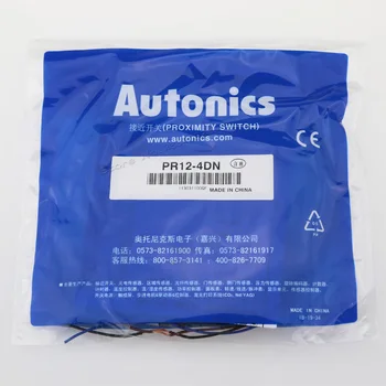Autonics IP67 12-24VDC 4mm indukcinis Artumo jungiklis PR12-4DN2 NPN 3wire DC Požiūris Jutiklis NC Geležies