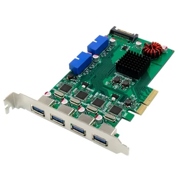PCI-E X4 P17C9X2G 8-Port Pramonės-Klasės USB 3.0 Kortelės Pramoninės Klasės Aukštos kokybės USB Adapterio plokštę KOMPIUTERIUI