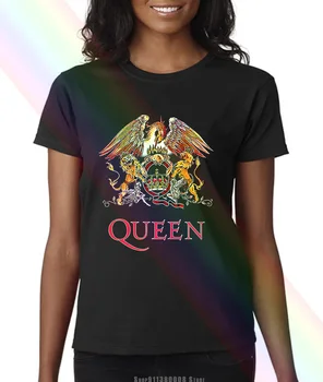 Pardavimo Karalienė Crest Classic marškinėliai Roko Grupė Freddie Mercury Brian Gali su Nuolaida 100 Medvilnės